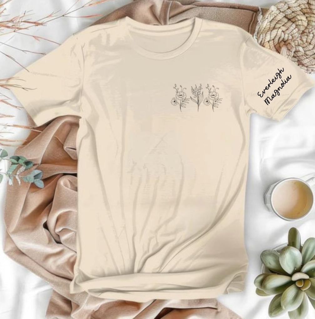 Birth Month Flower Tee