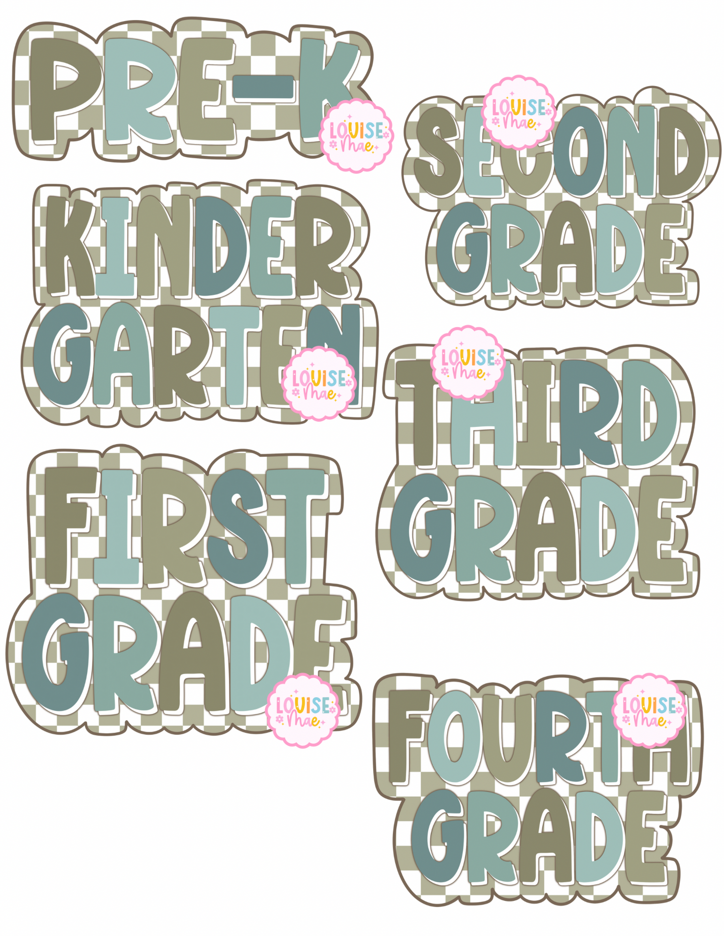 Neutral Checkered Grades - PRE-ORDER
