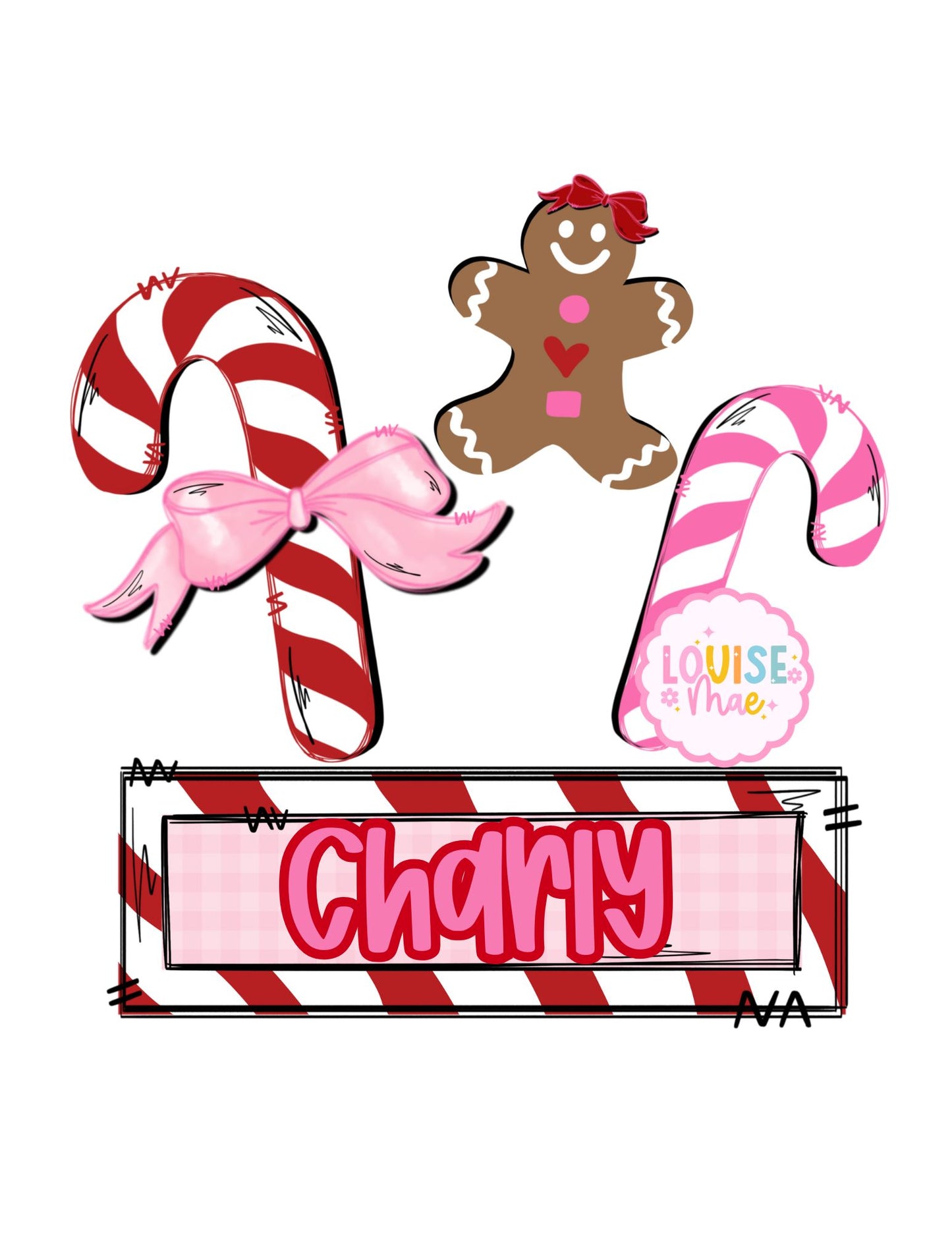 Candy Gingerbread Name Tee