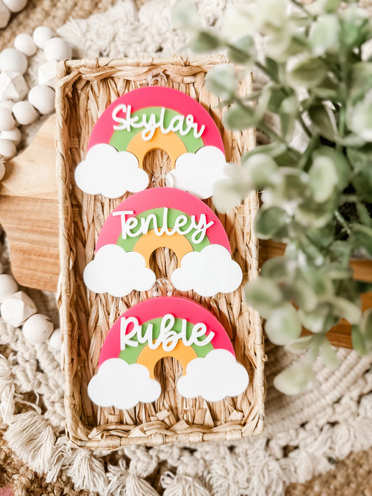 Bright Rainbow Bag Tag