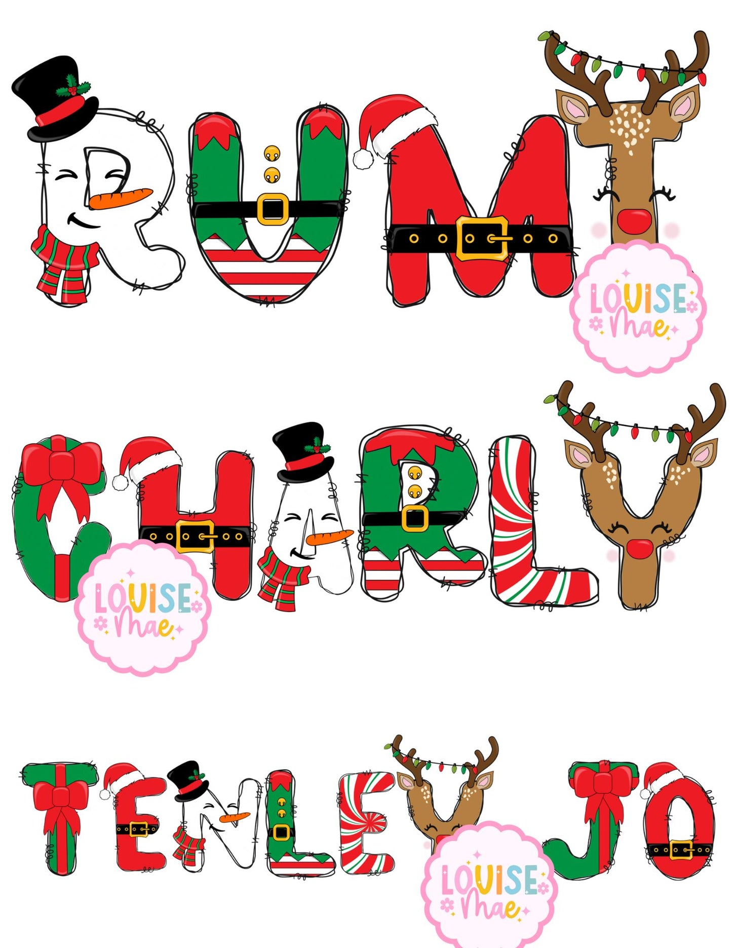 Christmas Fun Name Tee