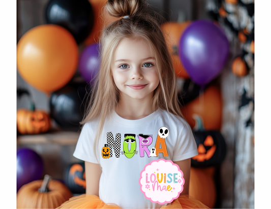 Halloween name tee personalized