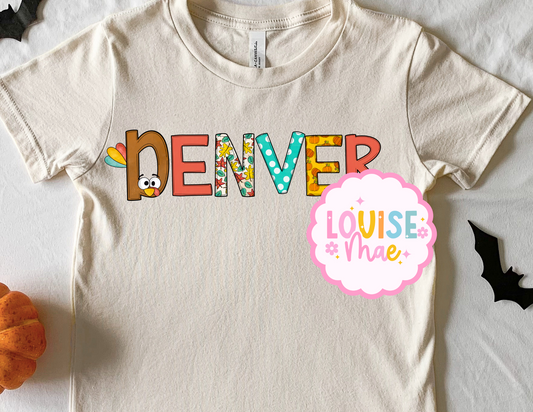 Thanksgiving Name Tee personalized