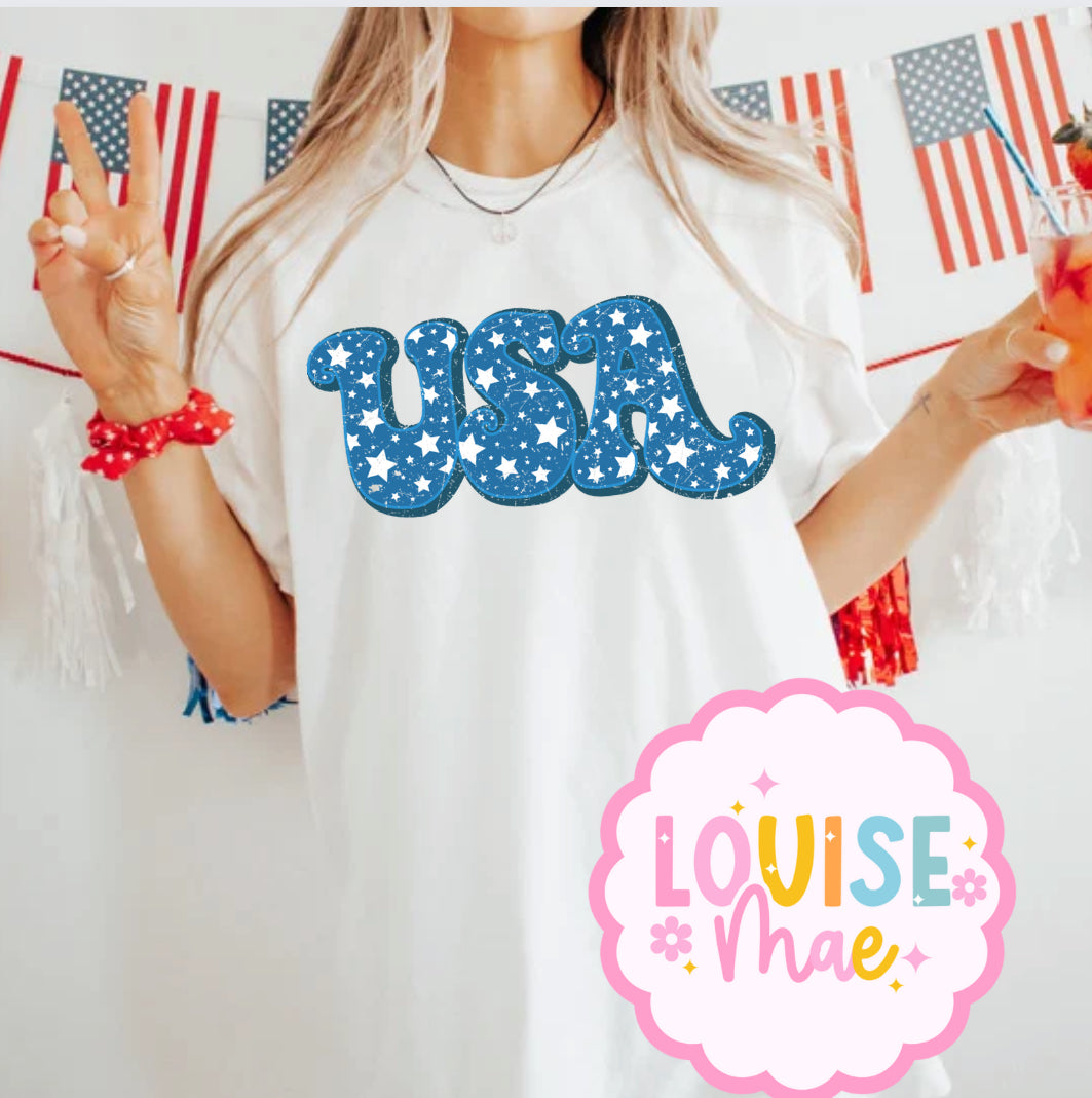 Blue Stars USA tee