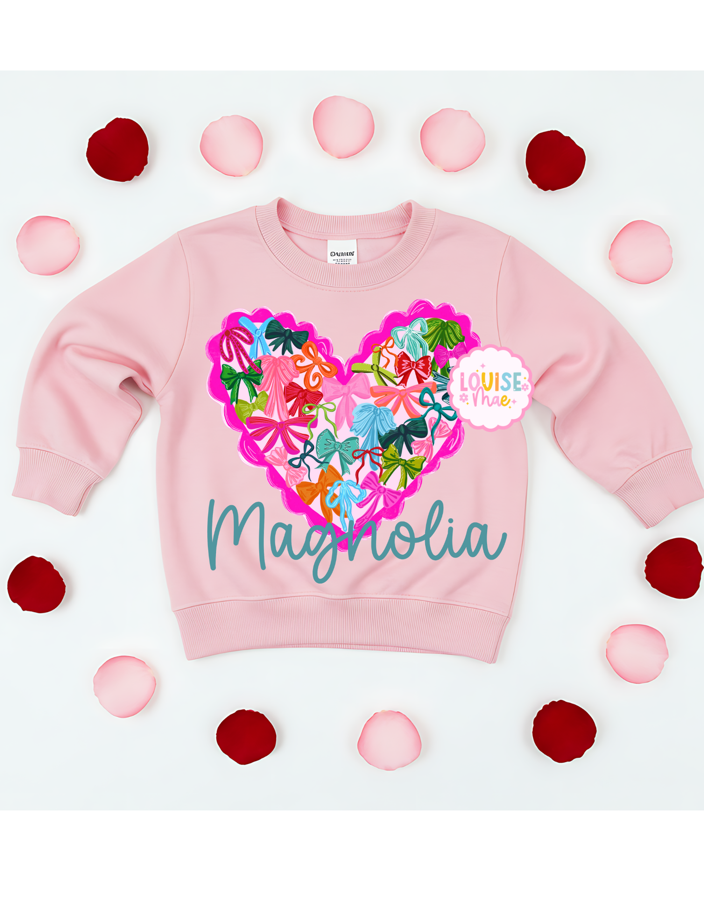 Bow Heart - Personalized