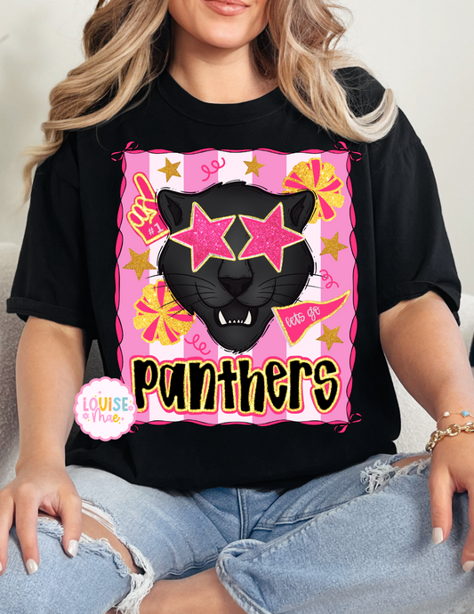 Stripes and Bows Panther
