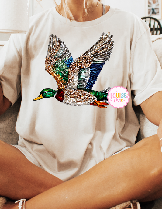 Faux Rhinestone Mallard