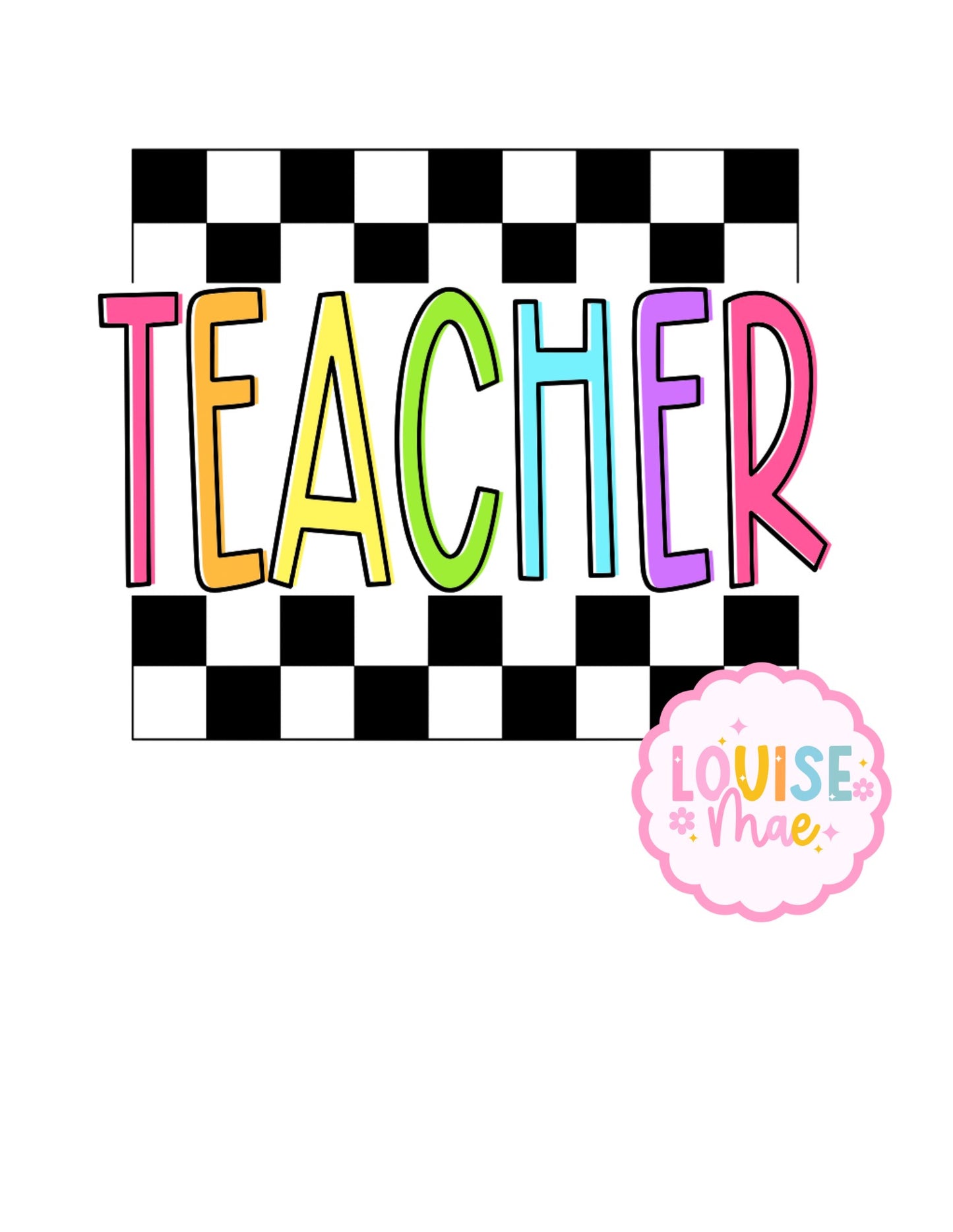 Checkered Teacher Tee - PRE-ORDER